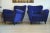 Velvet Blue Armchairs by Guglielmo Ulrich, 1950s, Set of 2 For Sale - Image 4 of 7