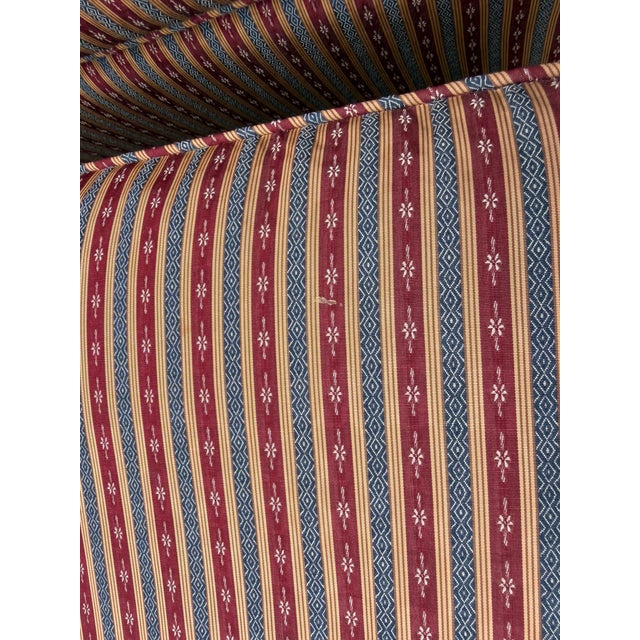 Vintage English Style Upholstered Ottomans With Spiral Turned Legs by O. Henry House, a Pair For Sale - Image 12 of 12