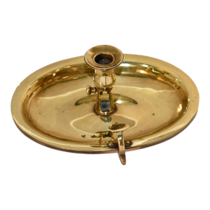 Early 19th Century English Brass Oval Chamber Stick