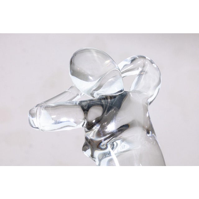 Figurative Elio Raffaeli for Salviati Murano Glass Clear Sculpture of a Figurative Woman For Sale - Image 3 of 10