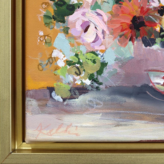 Tomato Wedge - Abstract Color Drenched Floral Still Life Mixed Media Original Artwork by Kellie Newsome For Sale - Image 4 of 9