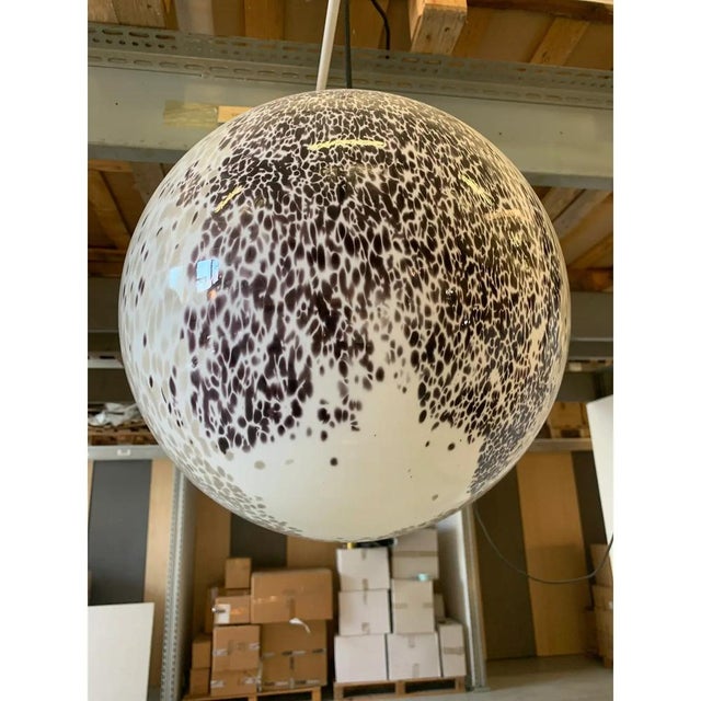 Brown and Beige Murrine Milky-White Sphere by Simoeng, in Exhibition Piece conditions. Designed from 2000 Up to 250V...