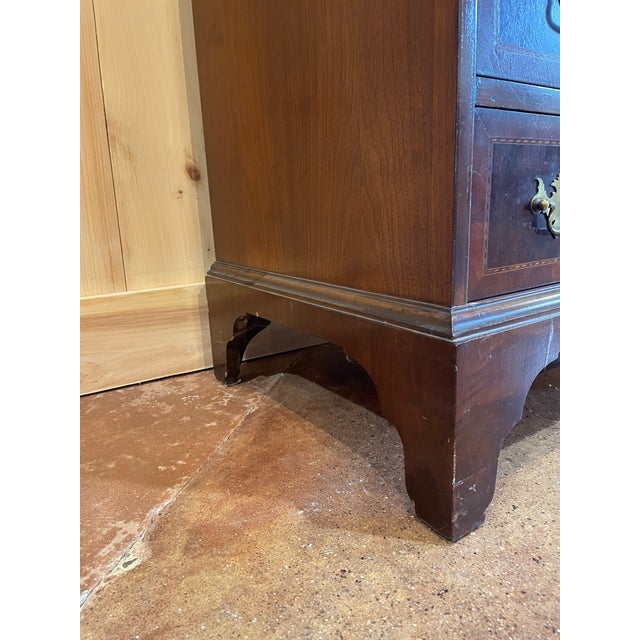 Late 20th Century Traditional Drop Front Secretary Desk With Bookcase Top For Sale - Image 9 of 11