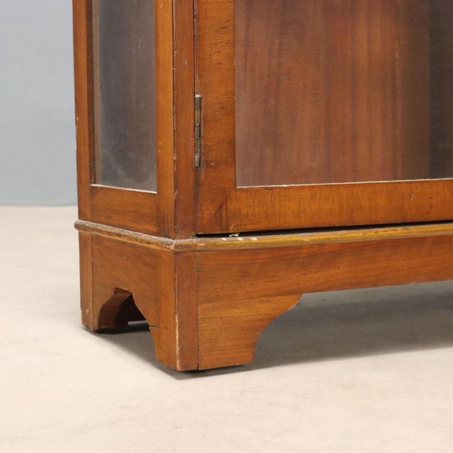 Brown Art Deco Walnut Display Cabinet For Sale - Image 8 of 11