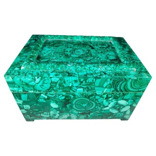 Large Mid-Century Malachite Box, 1950s For Sale