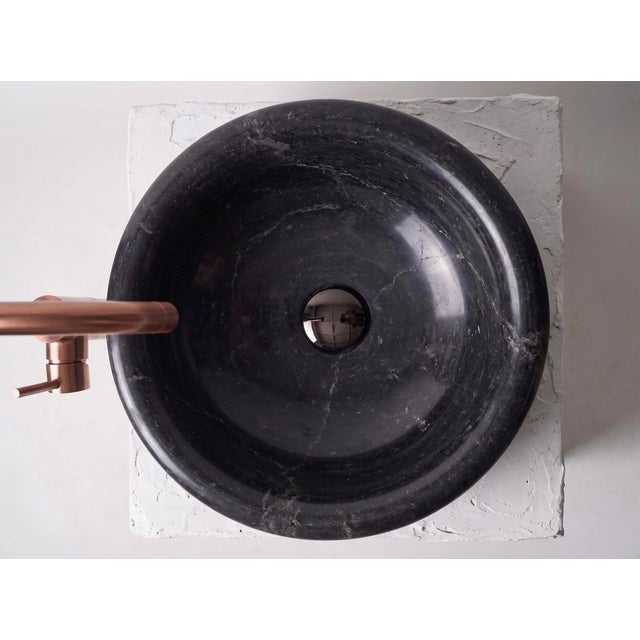 2020s Handmade Black Indian Marble Countertop Sink For Sale - Image 5 of 6
