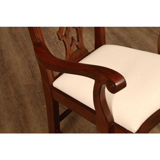 Brown Scarborough House Chippendale Style Pair Of Mahogany Armchairs For Sale - Image 8 of 18
