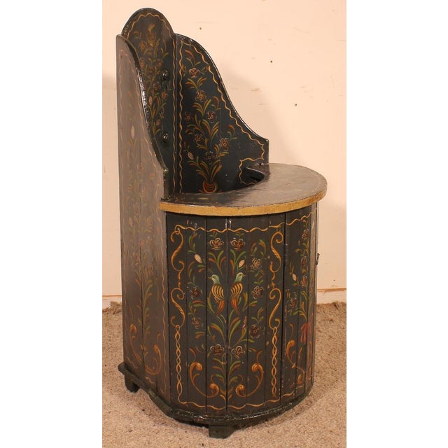 Austrian Children's Chair in Polychrome Wood, 1800s For Sale - Image 12 of 12