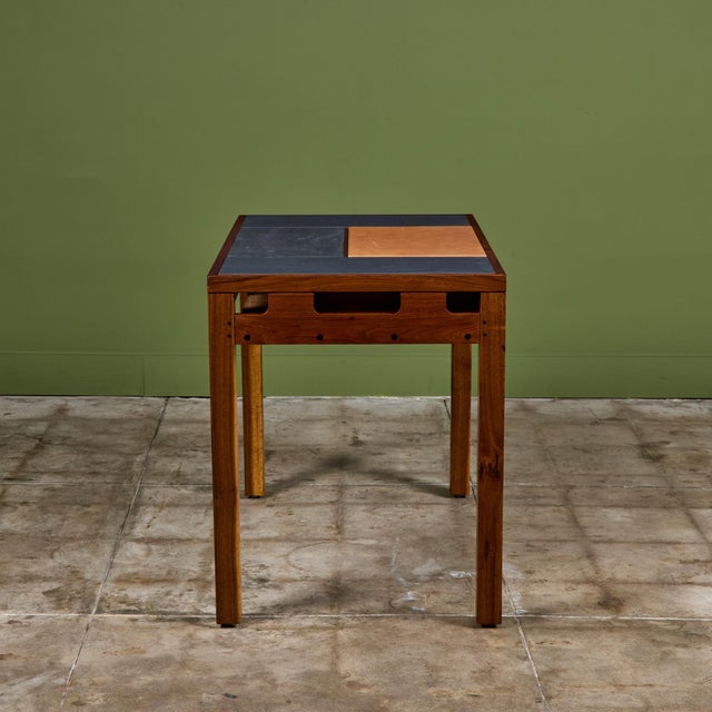 Wood Phillip Lloyd Powell Slate Writing Desk For Sale - Image 7 of 15