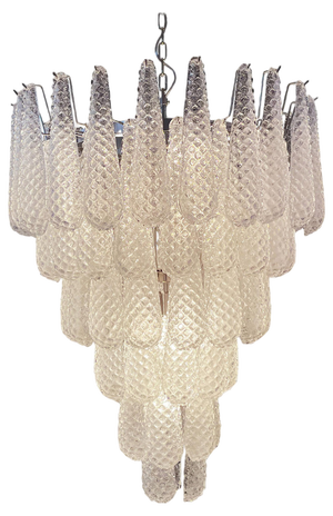 Italian Murano Glass Petals Chandelier, 1970s