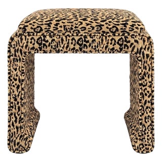 Matthew Izzo Home Edith Ming Style Sarasota Leopard Stool For Sale