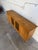 Mid 20th Century Vintage Danish Oak Sideboard Cabinet in Style of Henning, Brutalist Leaded Glass Credenza For Sale - Image 5 of 10