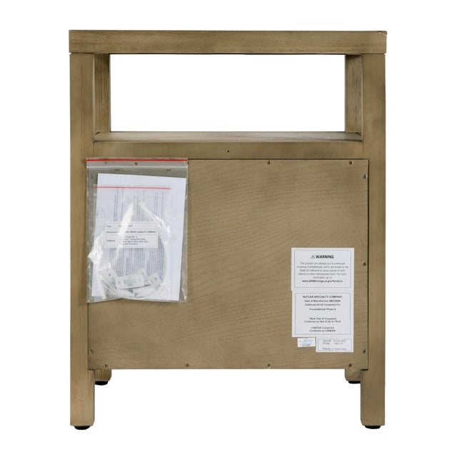 Camel Nora 21 in. W Rectangular Wood 2 Drawer Nightstand with Open Shelf, Light Oak For Sale - Image 8 of 10