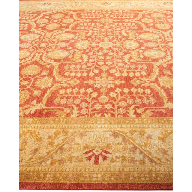 Solo Rugs Eclectic, One-of-a-Kind Hand-Knotted Area Rug - Orange, 9' 0" x 11' 9" For Sale - Image 4 of 8