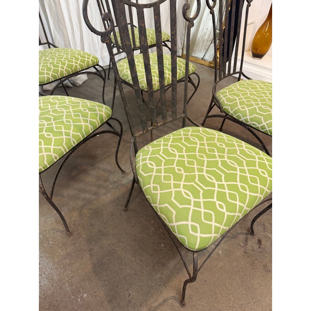 Prou Style Wrought Iron Chair Set/6 For Sale - Image 11 of 12