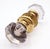 Mid 20th Century Vintage Octagon Glass Polished Brass Passage Door Knob Set For Sale - Image 5 of 5