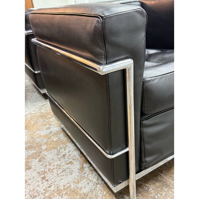 Le Corbusier Style Cube Lounge Chairs, Set of Four For Sale - Image 10 of 12