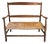 Antique Arts & Crafts Walnut & Rush Two-Seater Settee, 1900 For Sale