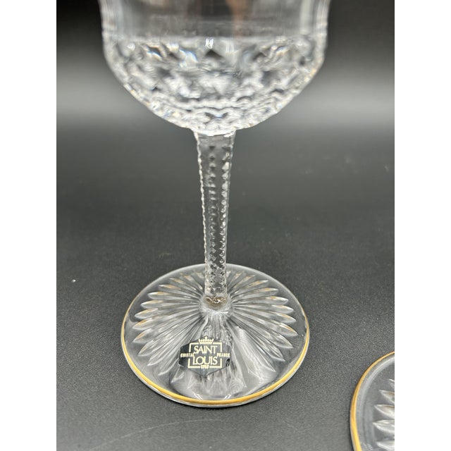 1970s 1970s St. Louis Crystal "Apollo Gold" Stemware - 30 Pieces (6 Complete 5-Piece Place Settings) For Sale - Image 5 of 5
