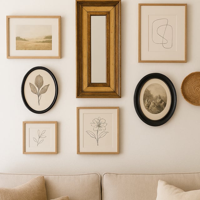 Vintage Rustic Wood Wall Mirror by Triangle Industries 1970s California-Made Farmhouse Accent For Sale - Image 9 of 10