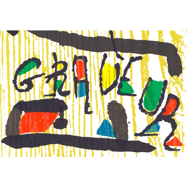 Original woodcut engraving by Joan Miró for the cover of "Joan Miró Engraver III", published by Galerie Lelong in 1991...