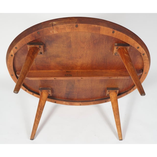 Mid-Century Modern Vintage Russel Wright for Conant Ball Round Maple Coffee Table For Sale - Image 3 of 4