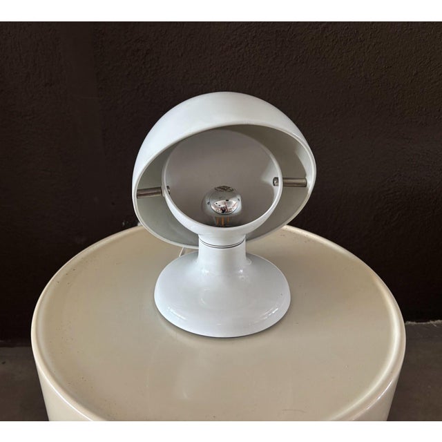 Metal White Jucker Table Lamp by Tobia Scarpa for Flos, 1960s For Sale - Image 7 of 9