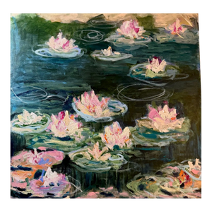Up a Lazy River, an Original Acrylic Painting in the Monet Style