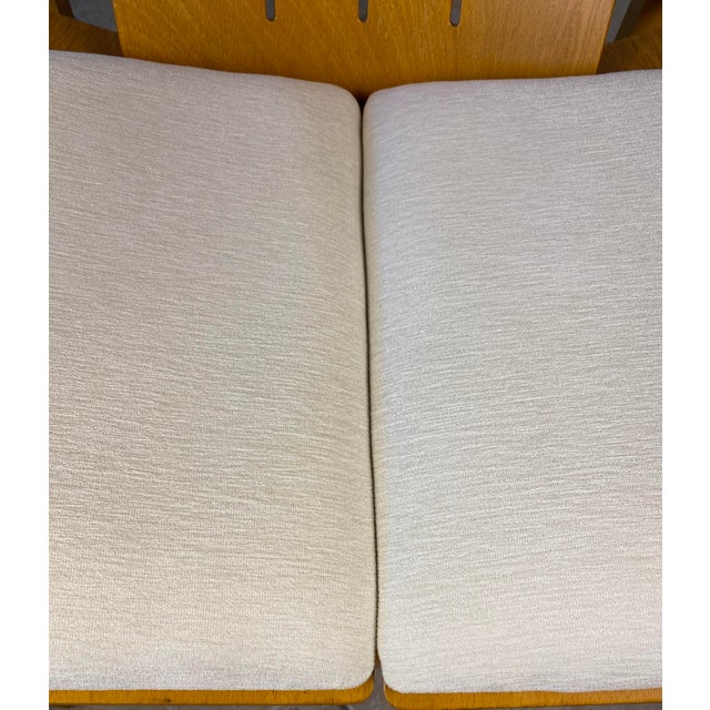20th Century French Pair of Modern Vintage Beechwood Armchairs by Baumann France For Sale In Miami - Image 6 of 8