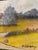 1950s Vintage MCM Impressionist Landscape Oil Painting – Blossoming Trees & Yellow Meadow, Signed A. Novotny, 5x7 For Sale - Image 5 of 6