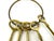 English Vintage Brass Skeleton Key Ring – Set of Five Decorative Keys For Sale - Image 3 of 9