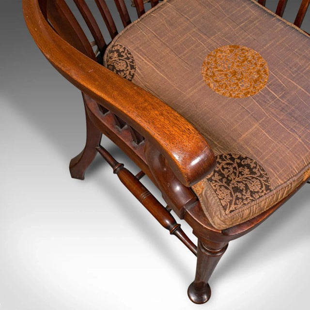 Brown 1890s Antique Victorian Cleric's Armchair For Sale - Image 8 of 12