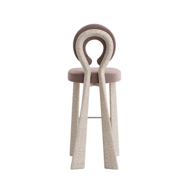 Mary Bar Chair with Upholstered Legs by Ottiu For Sale - Image 6 of 16