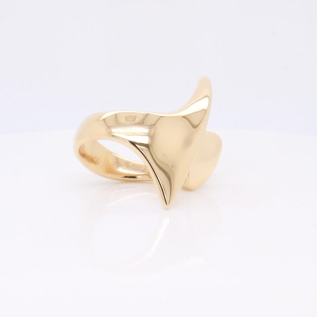 Signed Modernist Ed Wiener 14k Gold Cocktail Ring For Sale - Image 9 of 16