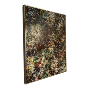 Signed Original Vintage Mid Century Abstract Oil Painting by Milt Surrey