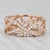 Metal 0.80ctw Diamond Abstract Lattice Work Ring 18k Rose Gold Size 6.75 Band For Sale - Image 7 of 8