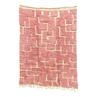 Pink Beni Mrirt Mosaic Pattern Rug, 2010s For Sale