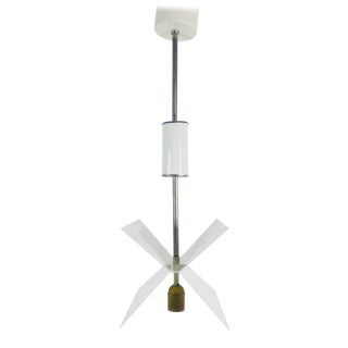 1960s Italian Space Age White Metal 'X-Shape’ Chandelier‚ Italy For Sale