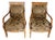 Pair of French Directoire Style Walnut Armchairs, Mid-20th Century For Sale