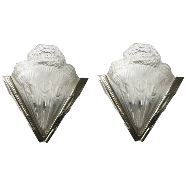 French Art Deco Sconces - a Pair For Sale
