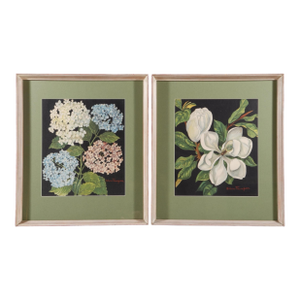 Signed Botanical Lithographs, a Pair