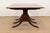 Drexel Regency Carved Mahogany Drop-Leaf Triple Pedestal Extension Dining Table, Newly Refinished For Sale - Image 16 of 17