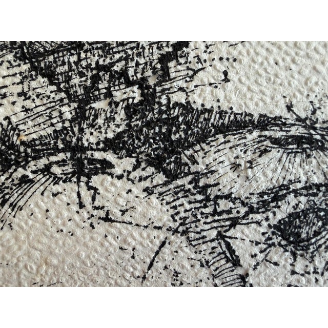 1990s Ruth Esserman Signed 1998 Mixed Media Drawing on Textured Paper, Mounted For Sale - Image 5 of 6