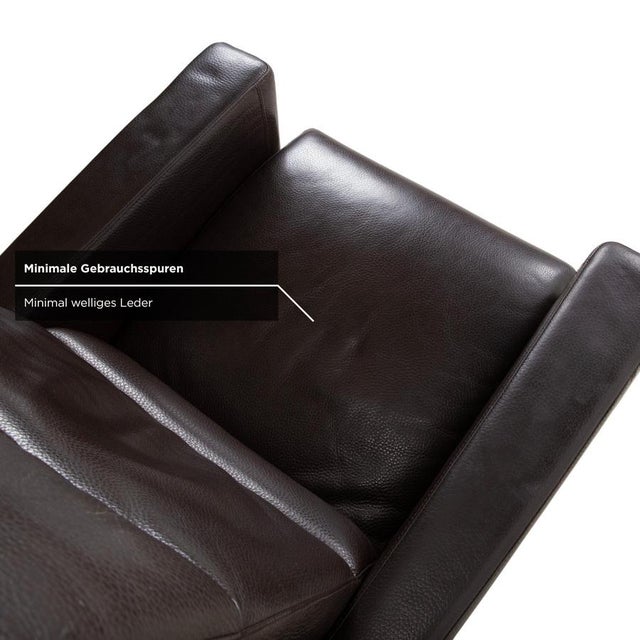 Brown Leather and Chrome Alba Armchair with Manual Reclining Function from Brühl For Sale - Image 8 of 15