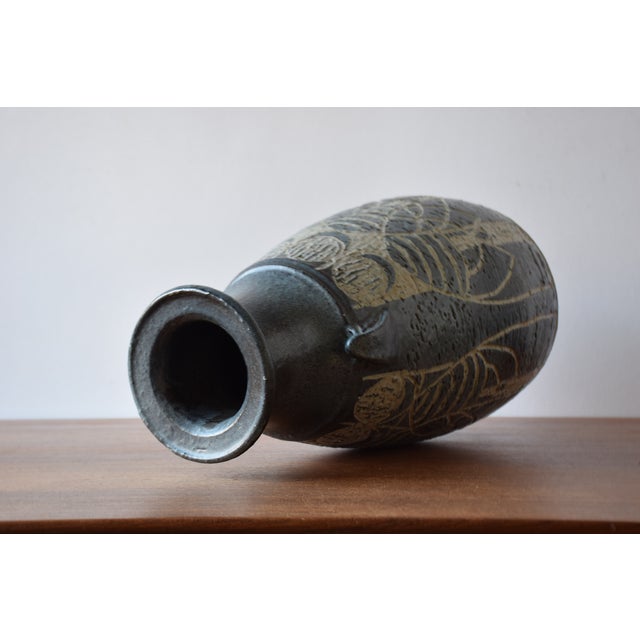 Large Brutalist Danish Sejer Unic Sculptural Ceramic Floor Vase, 1970s For Sale - Image 10 of 14