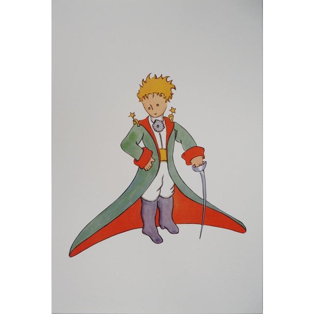 Antoine De Saint-Exupery, Le Petit Prince en costume, Lithograph For Sale - Image 6 of 6