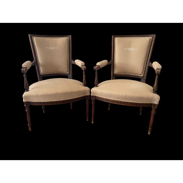 French 1920s XVI Neoclassical French Directoire Chairs - Set of 2 For Sale - Image 3 of 10
