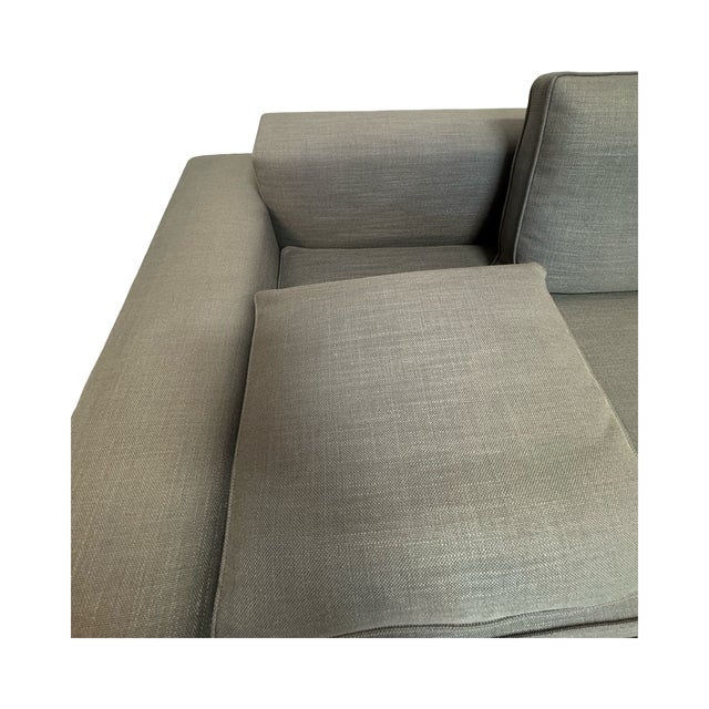 Minotti 2011 Minotti Williams Large Grey 117” Sofa by Rodolfo Dordoni For Sale - Image 4 of 6