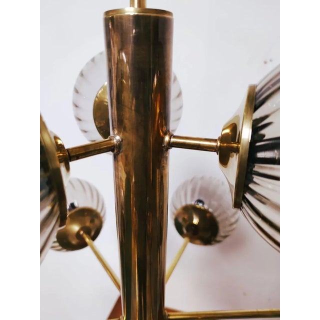 Sputnik Brass & Murano Glass Chandelier For Sale - Image 16 of 18
