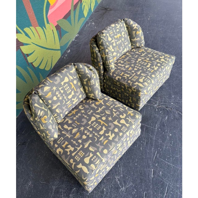 Reupholstered Postmod Henredon Folio 500 Club Chair Pair For Sale - Image 10 of 12
